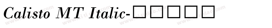 Calisto MT Italic字体转换